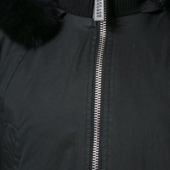 Derek Lam 10 Crosby Fox Fur-Trimmed Anorak Coat S6 - Picture 5 of 8